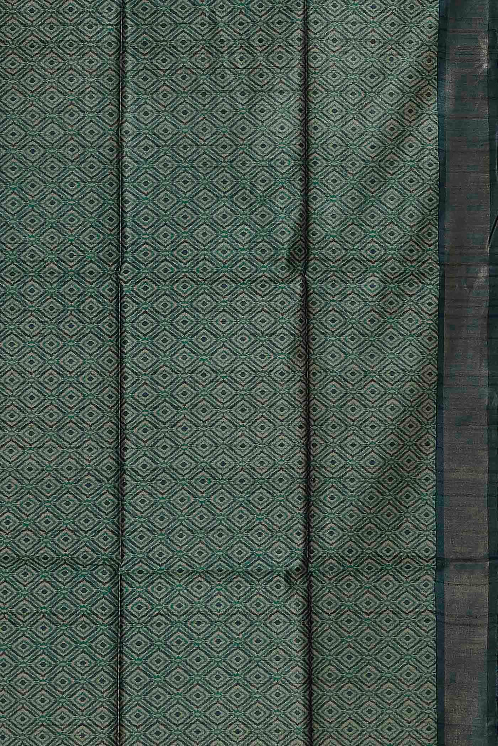 Green Bhagalpuri Tussar Silk Saree