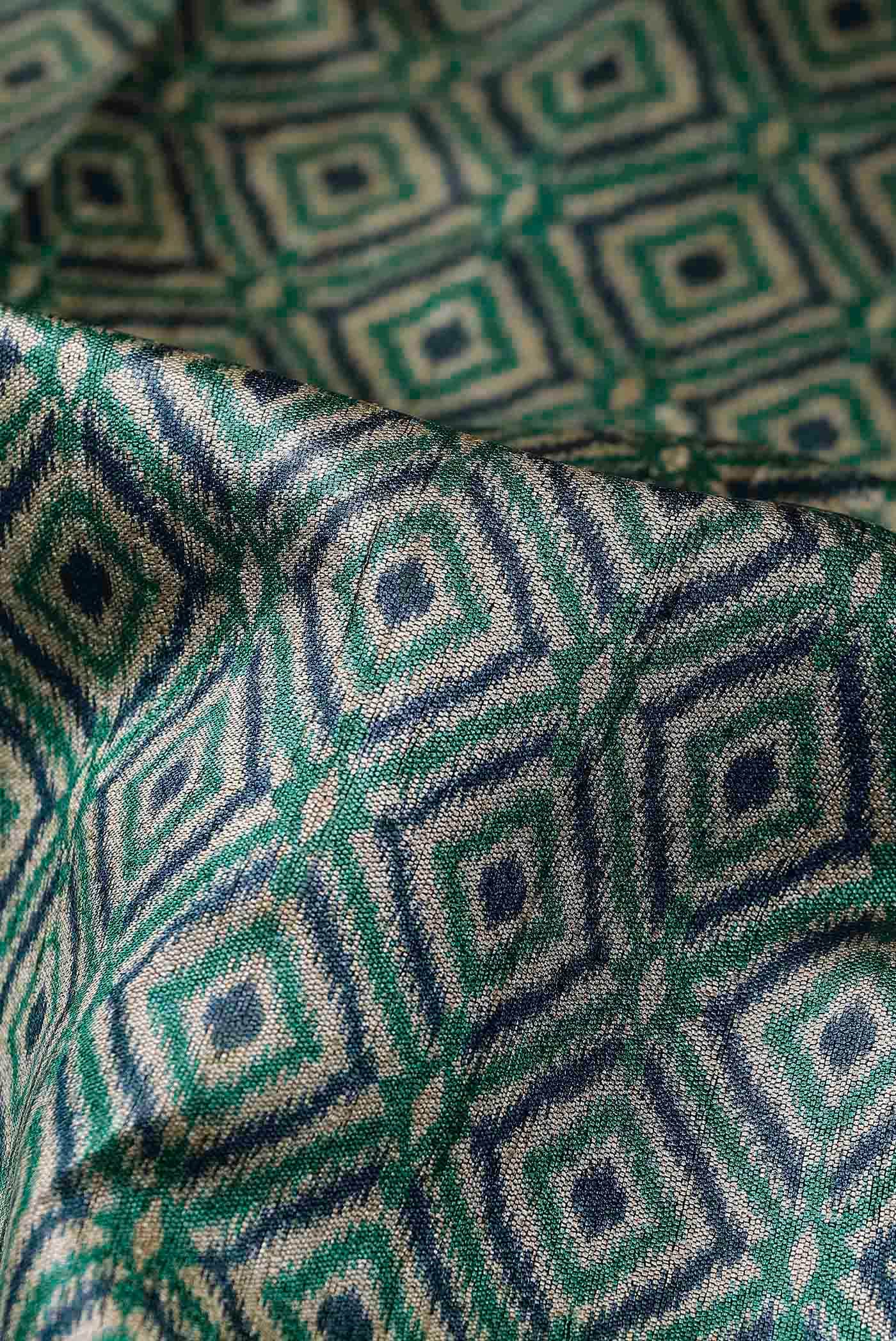 Green Bhagalpuri Tussar Silk Saree