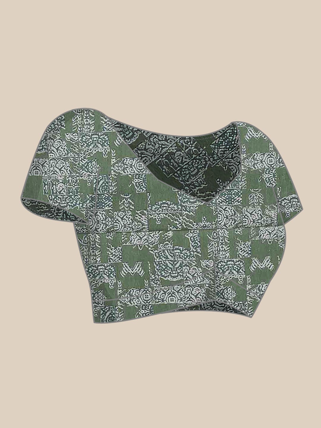 Green Bhagalpuri Tussar Silk Saree