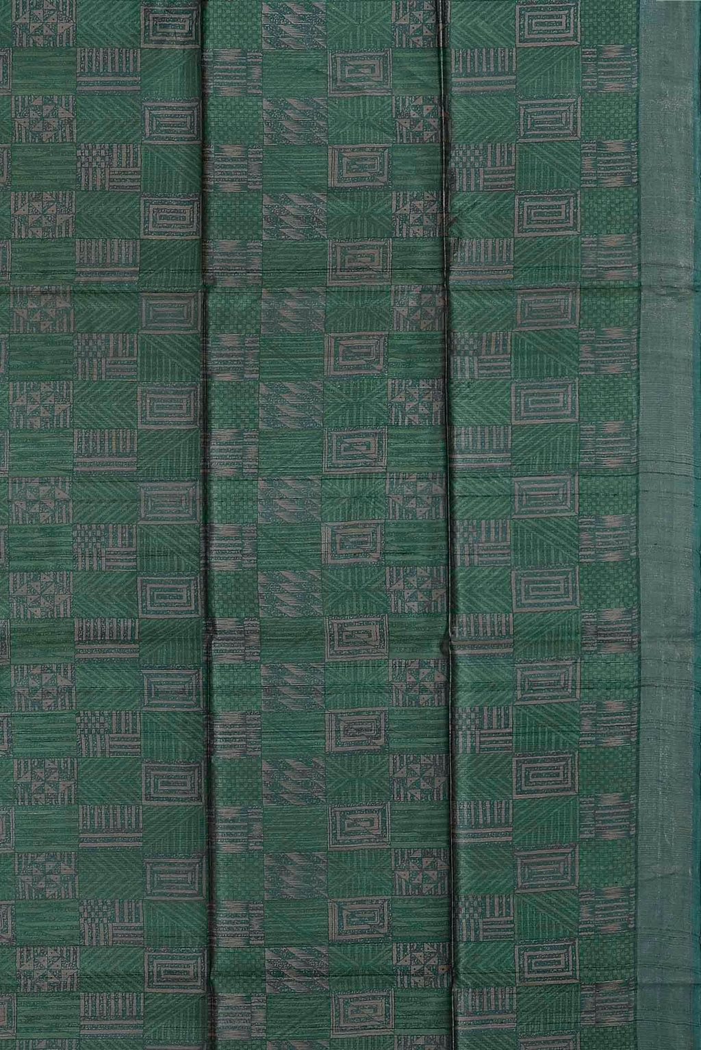 Green Bhagalpuri Tussar Silk Saree