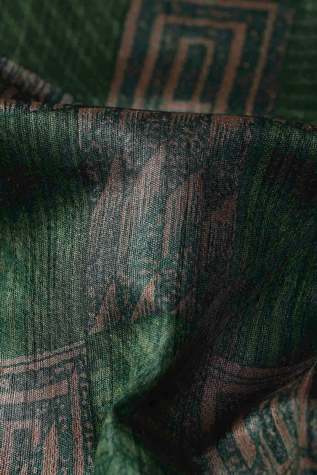 Green Bhagalpuri Tussar Silk Saree
