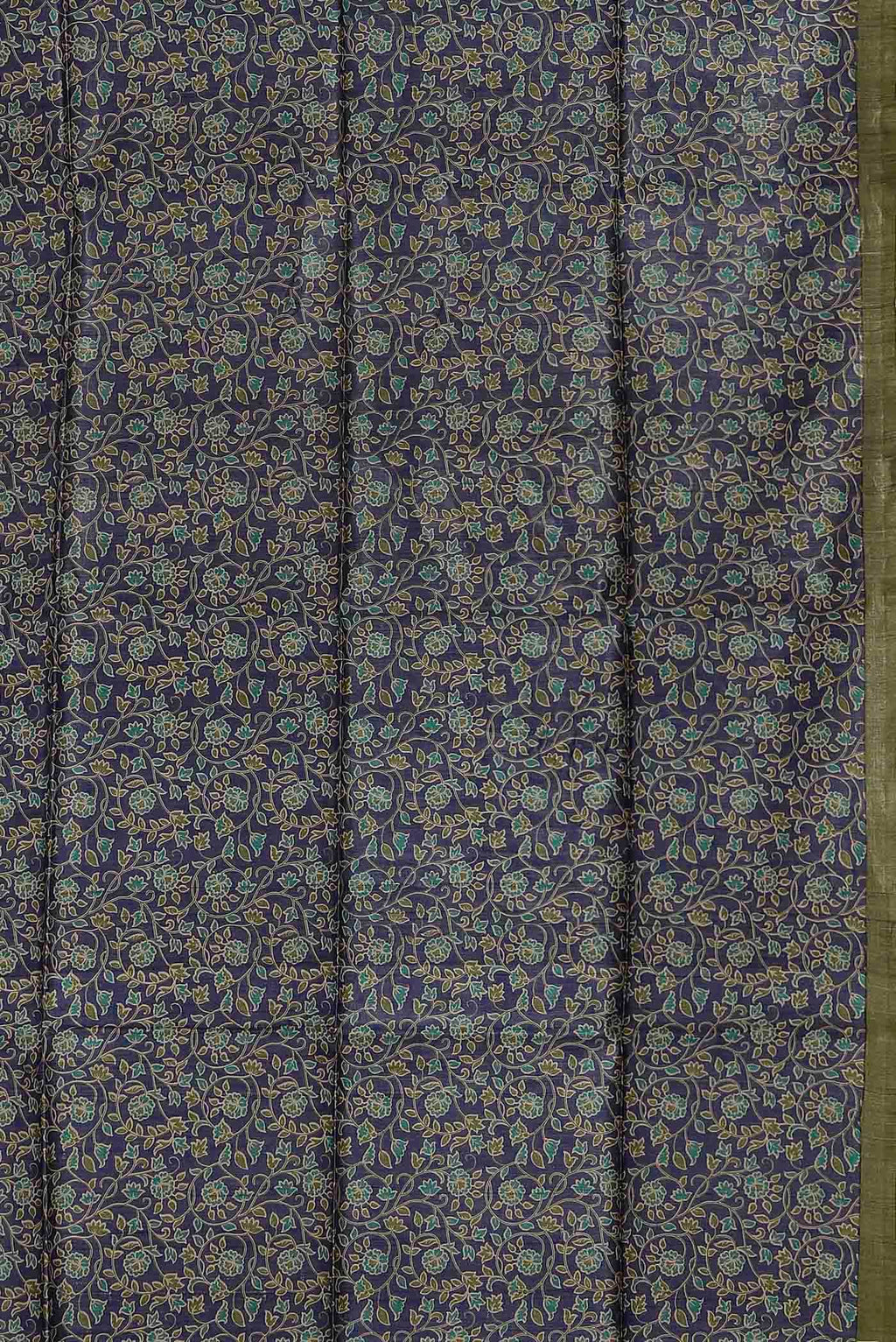 Blue Bhagalpuri Tussar Silk Saree