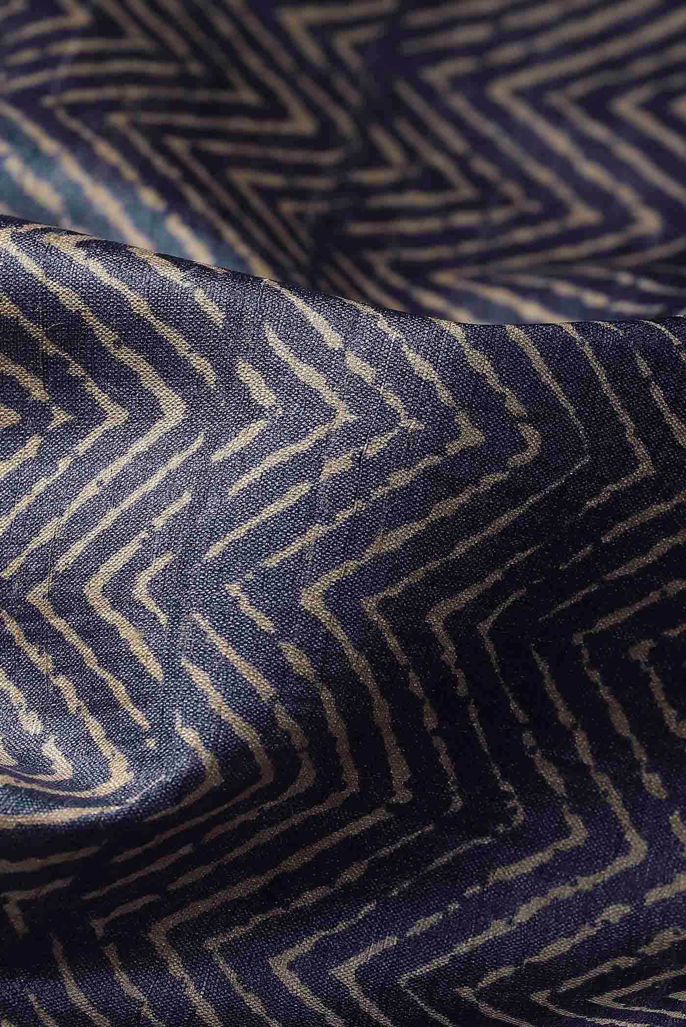 Blue Bhagalpuri Tussar Silk Saree