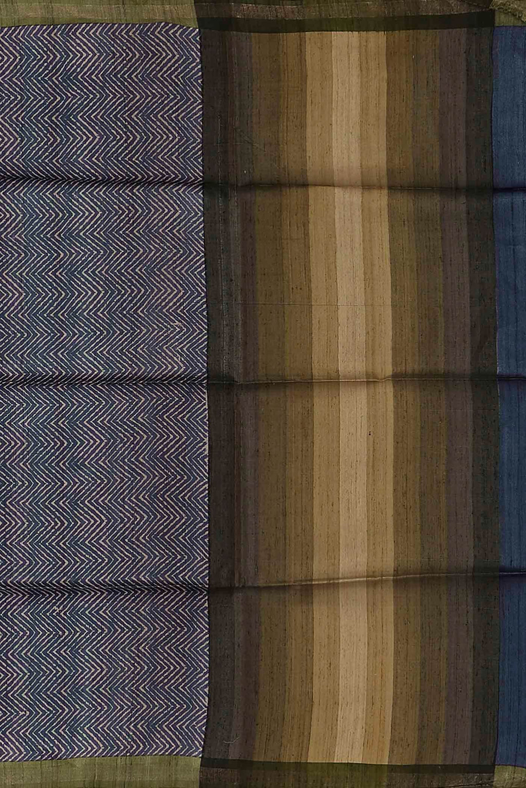 Blue Bhagalpuri Tussar Silk Saree