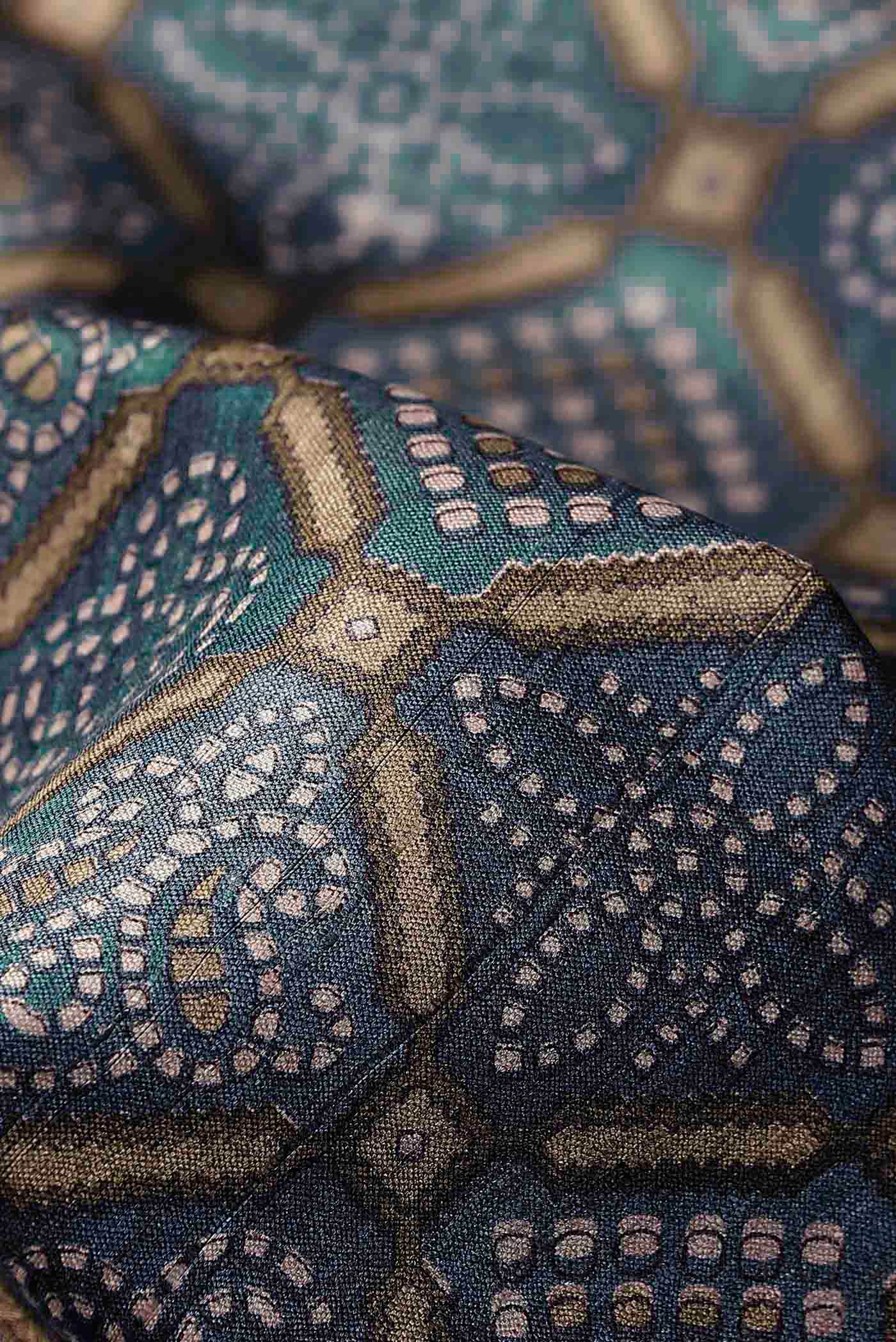 Blue Bhagalpuri Tussar Silk Saree