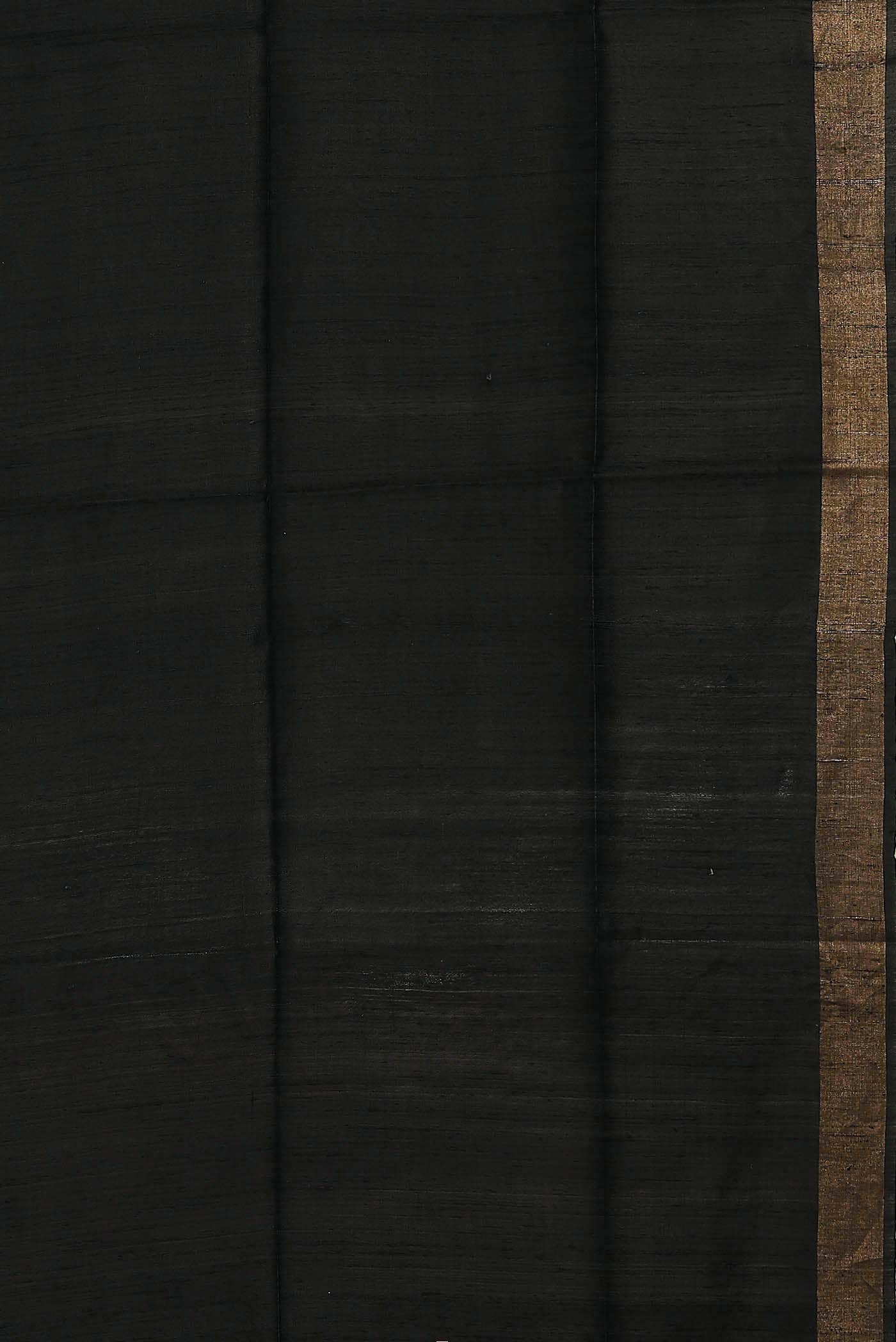 Black Tussar Silk Saree