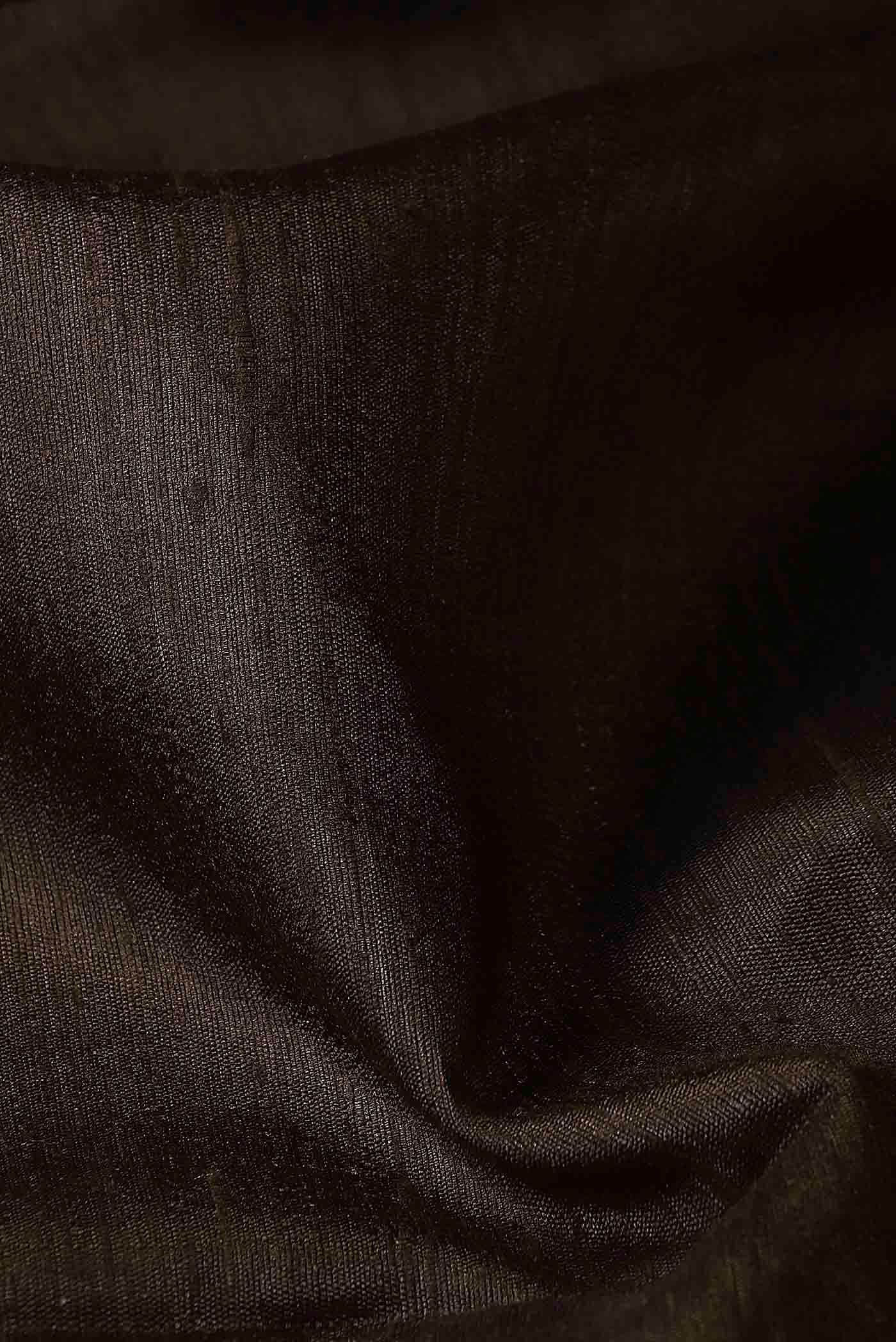 Brown Tussar Silk Saree