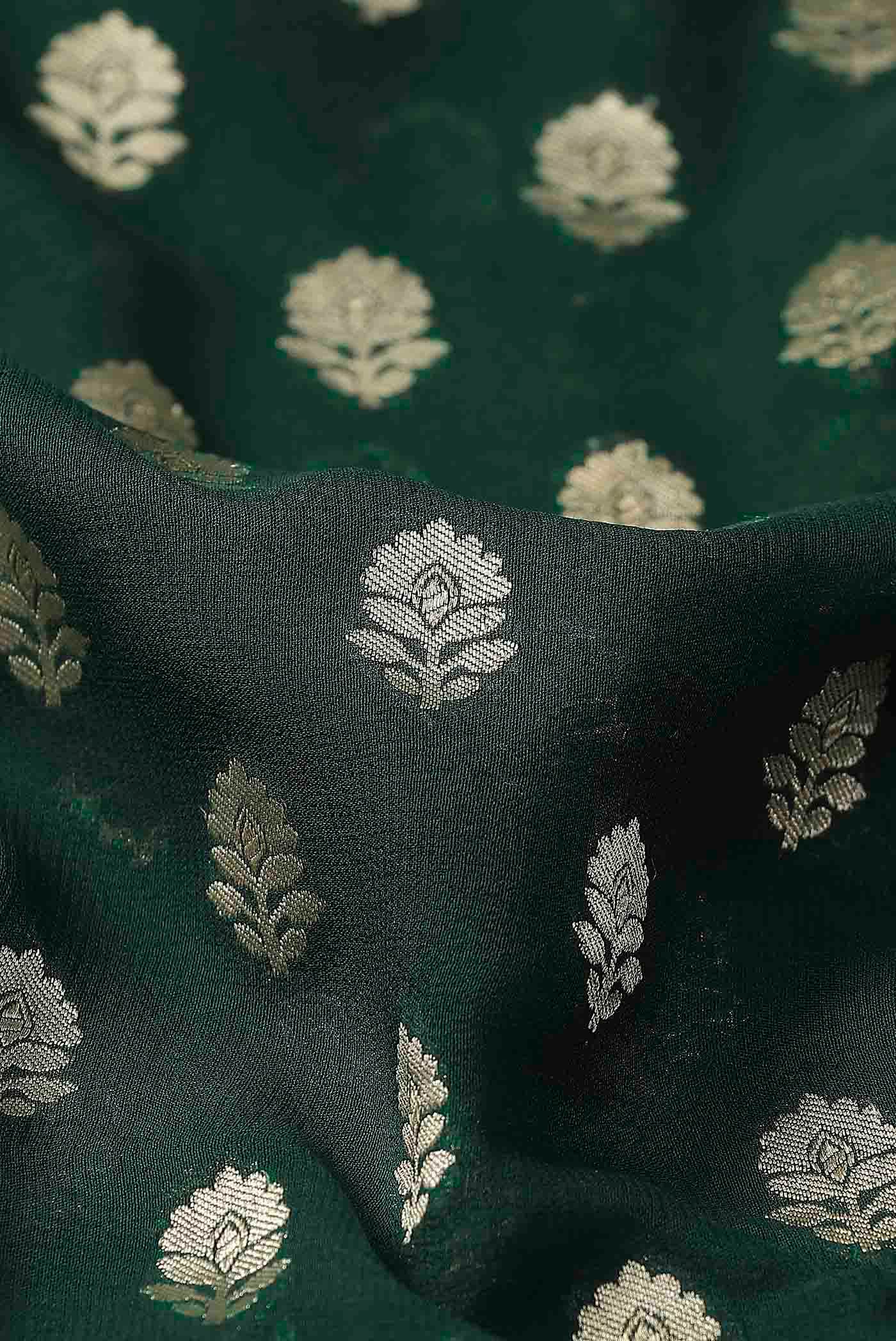 Green Banarasi Georgette Saree