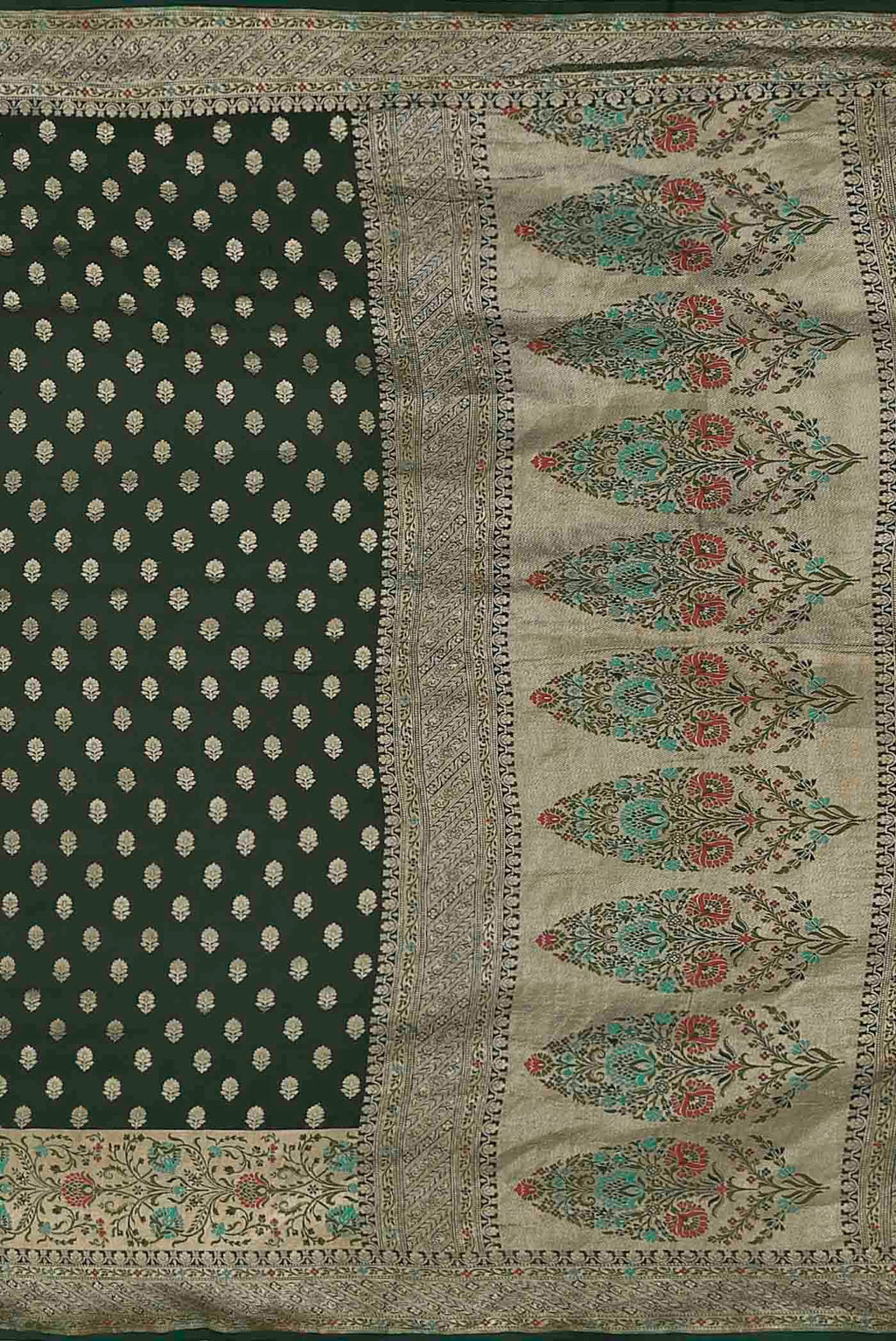 Green Banarasi Georgette Saree