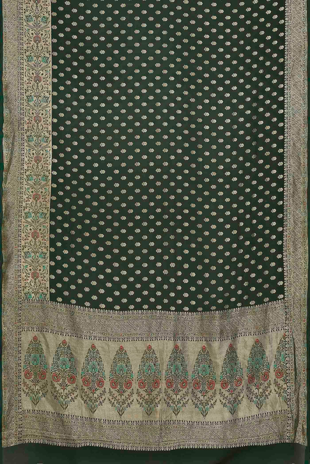 Green Banarasi Georgette Saree