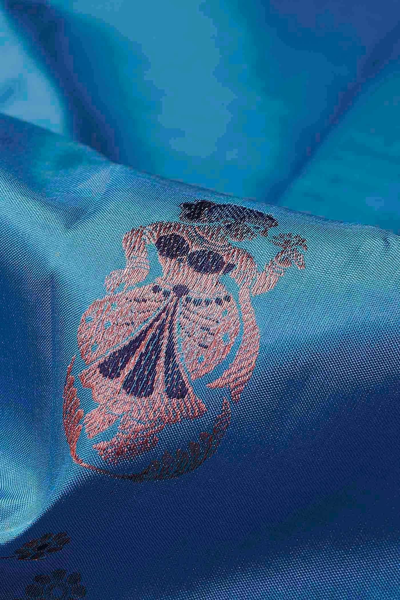 Blue Baluchari Silk Saree