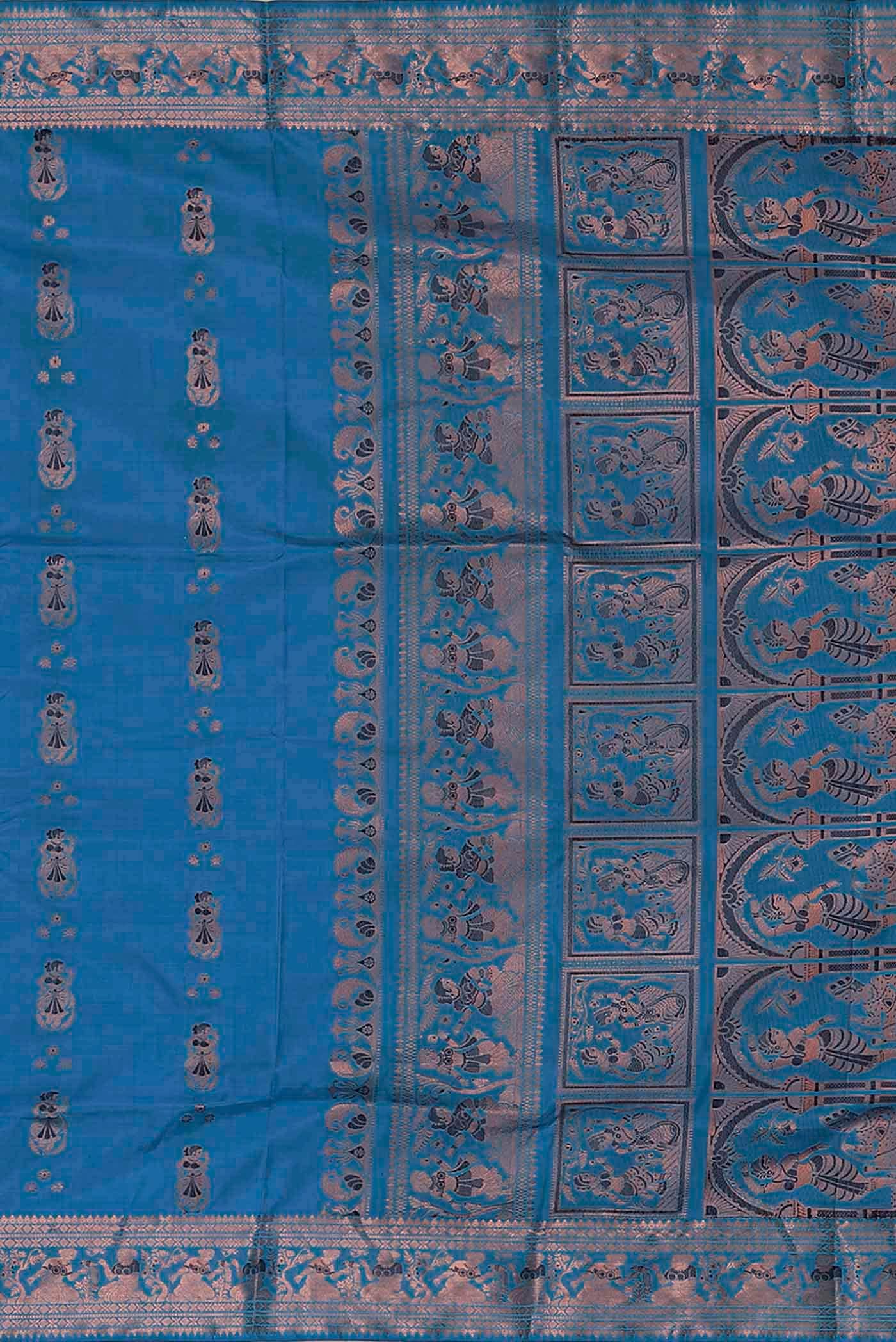 Blue Baluchari Silk Saree