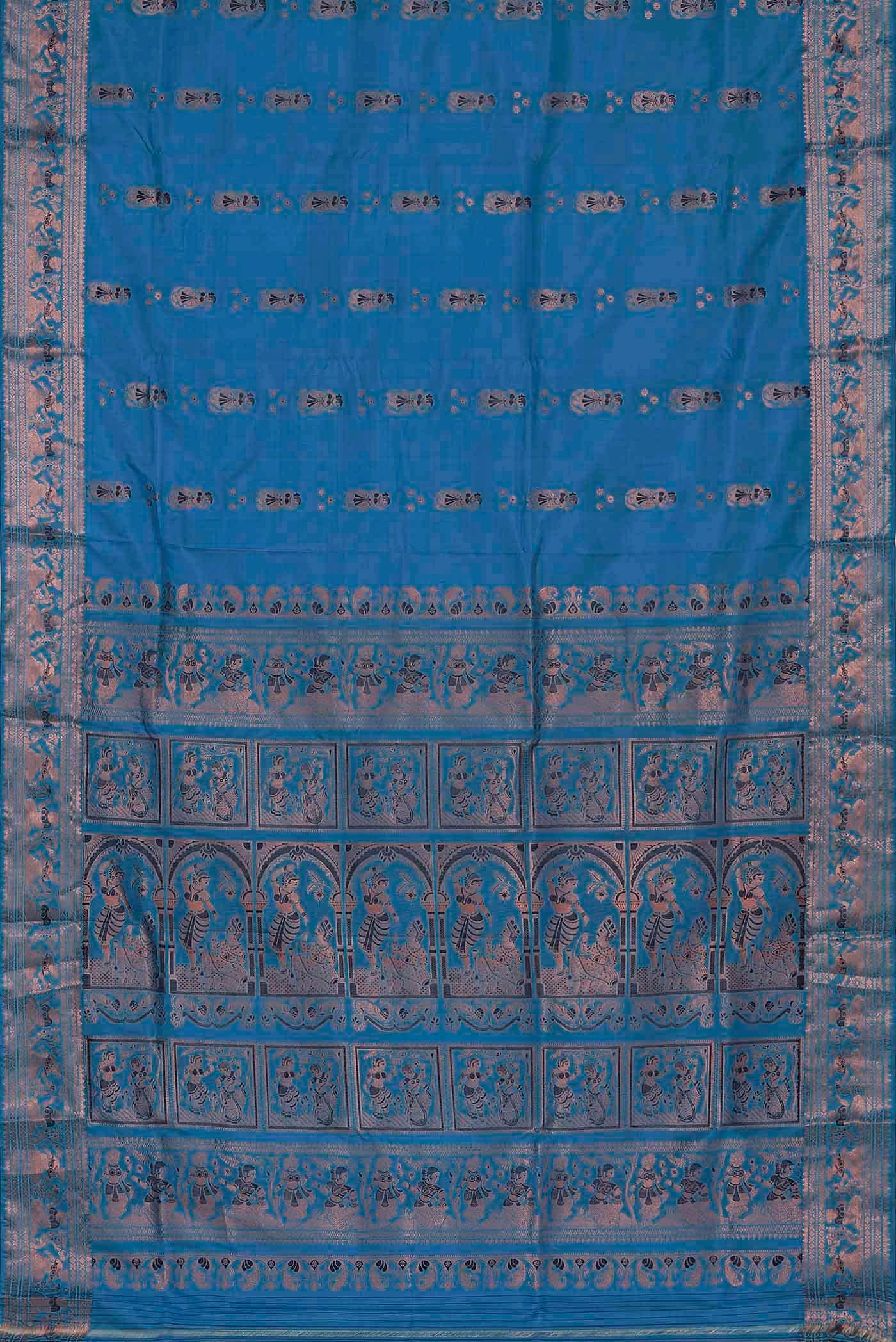 Blue Baluchari Silk Saree