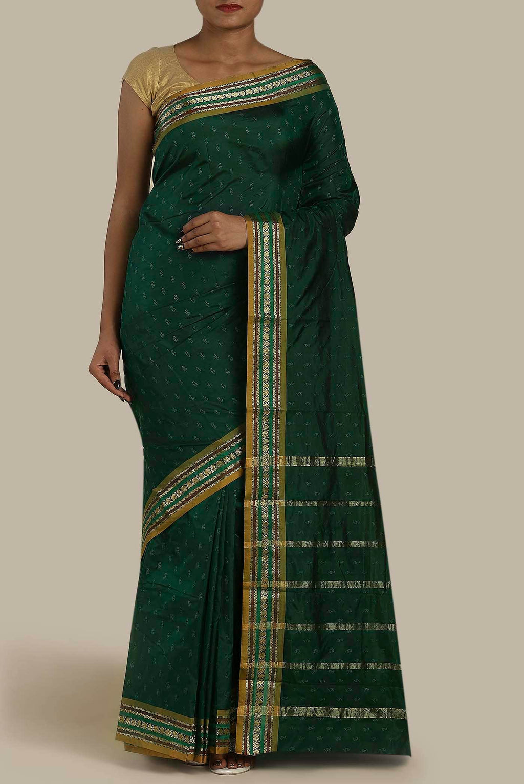 Green Blended Bangalore Silk Saree