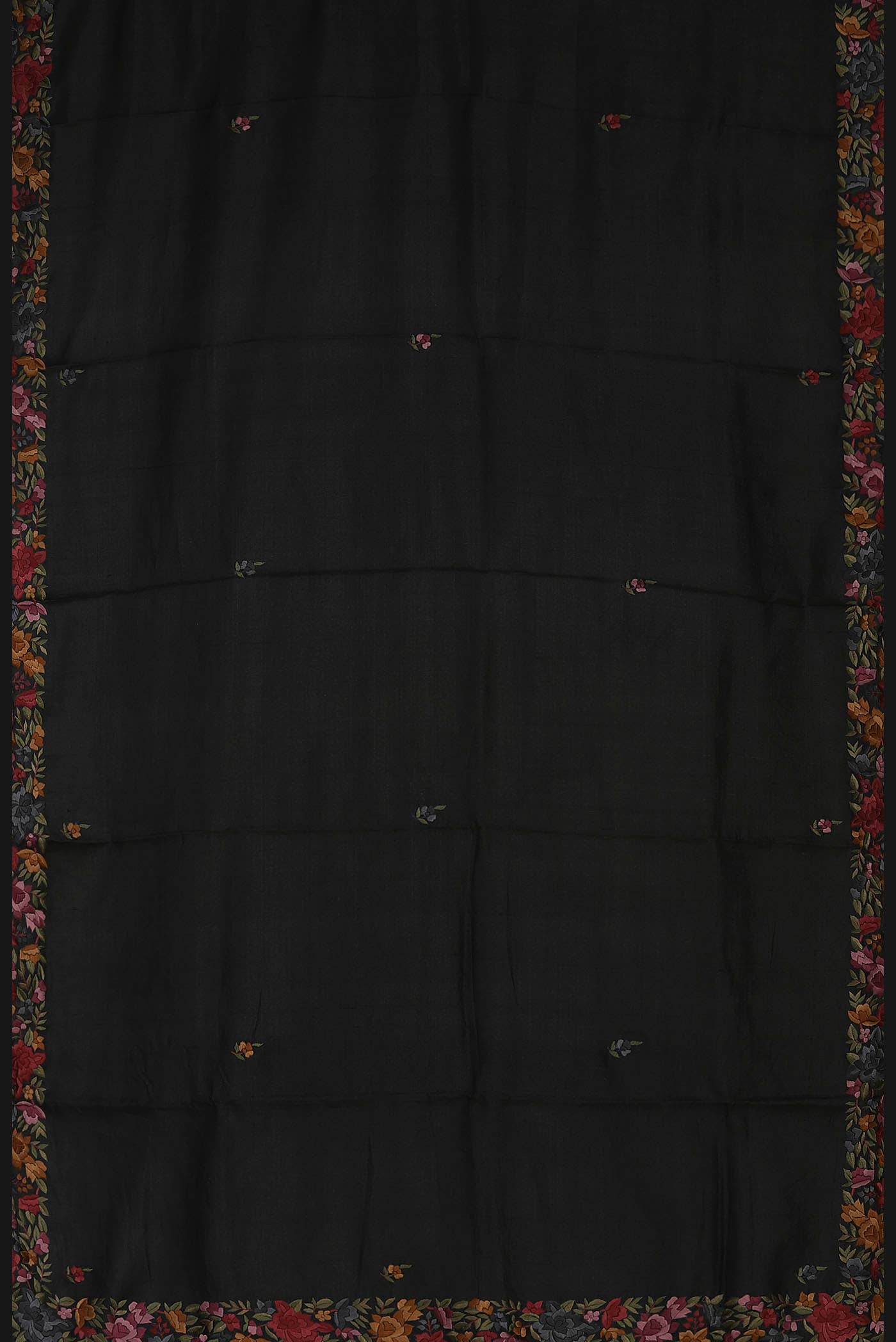 Black Tussar Silk Saree
