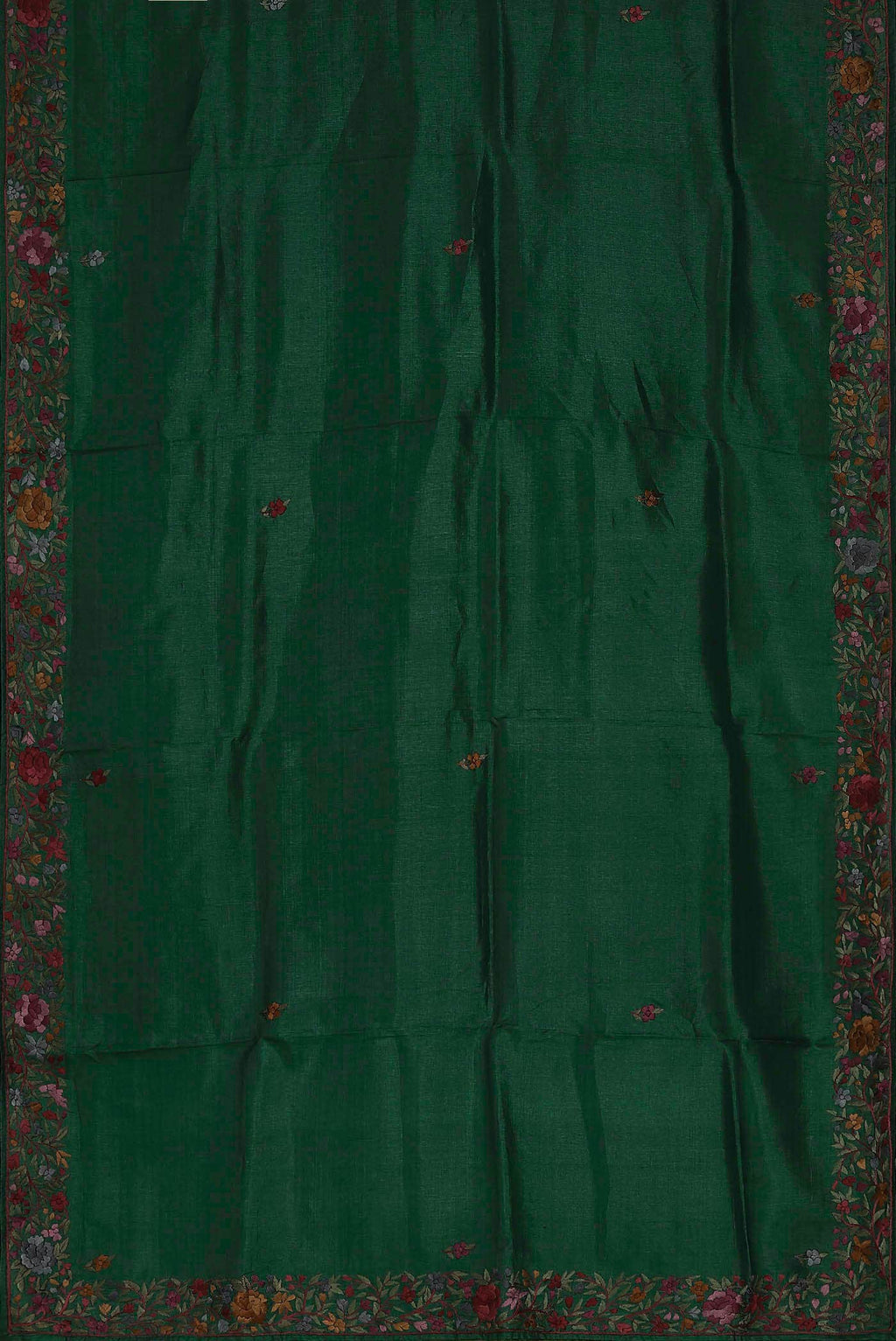 Green Bhagalpuri Tussar Silk Saree
