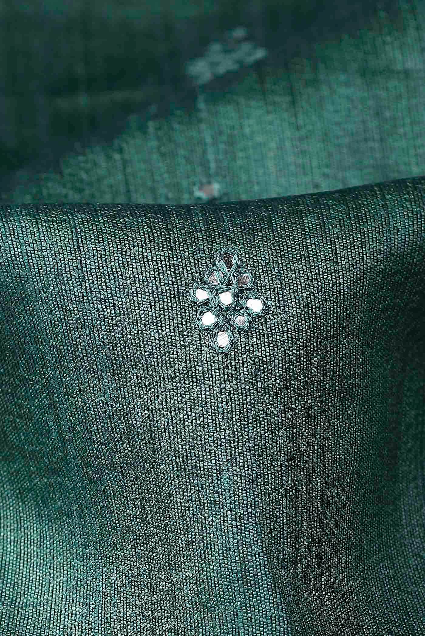 Green Tussar Silk Saree