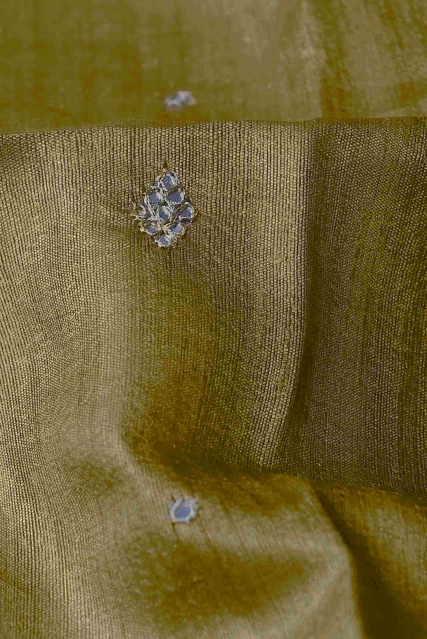 Green Bhagalpuri Tussar Silk Saree