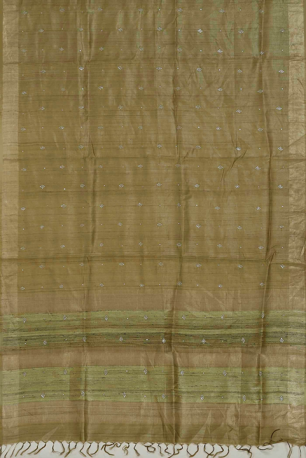 Green Bhagalpuri Tussar Silk Saree