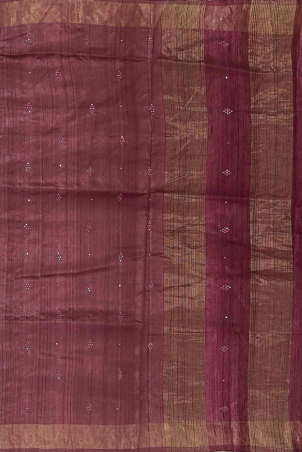 Mauve Tussar Silk Saree