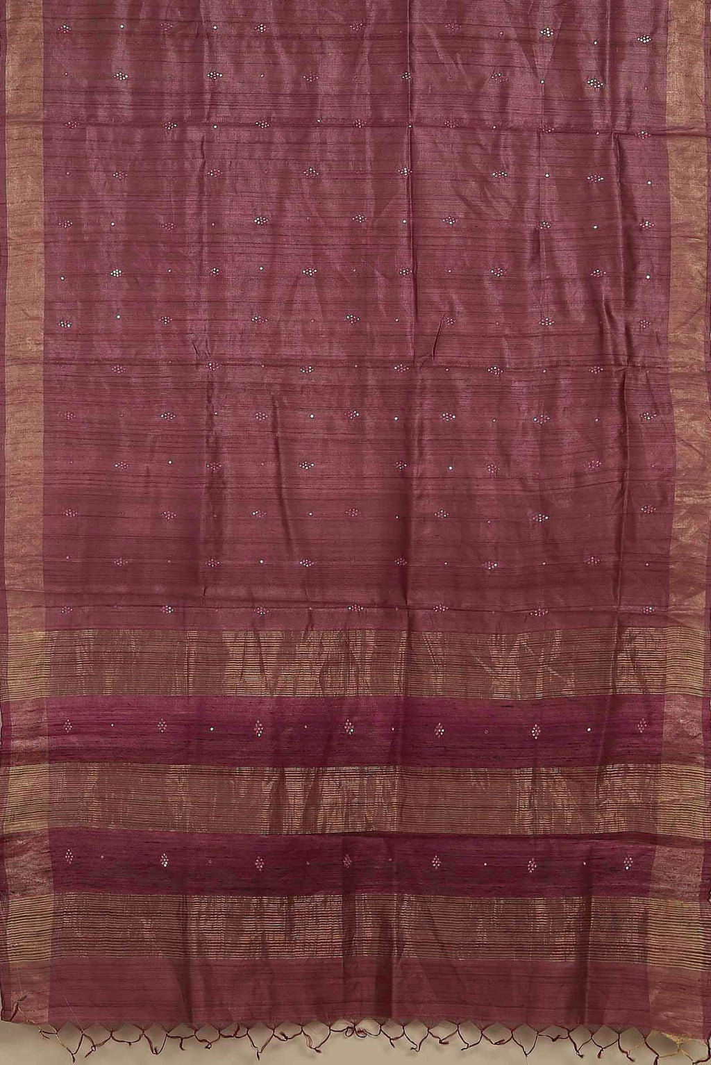 Mauve Tussar Silk Saree