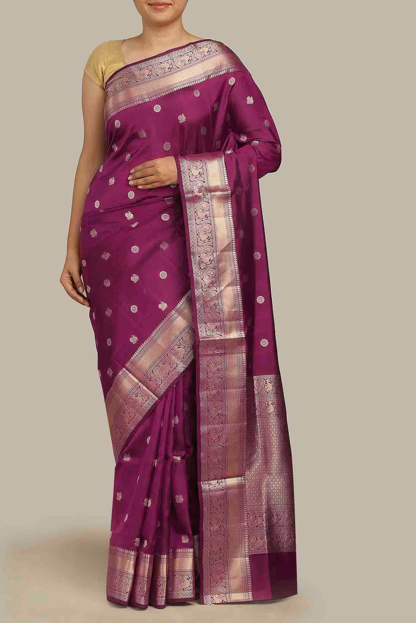 Purple Soft Silk Saree