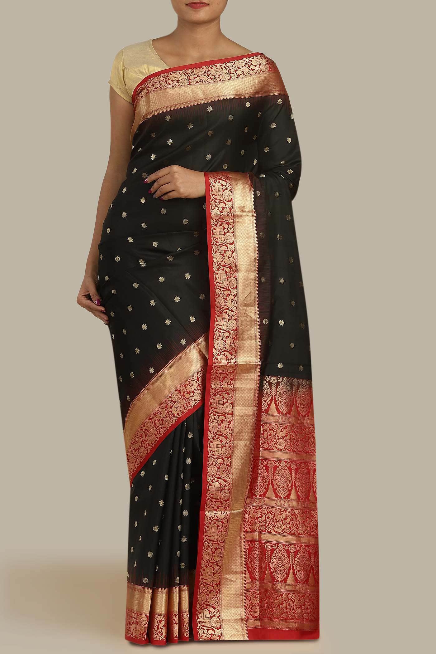Black Soft Silk Saree