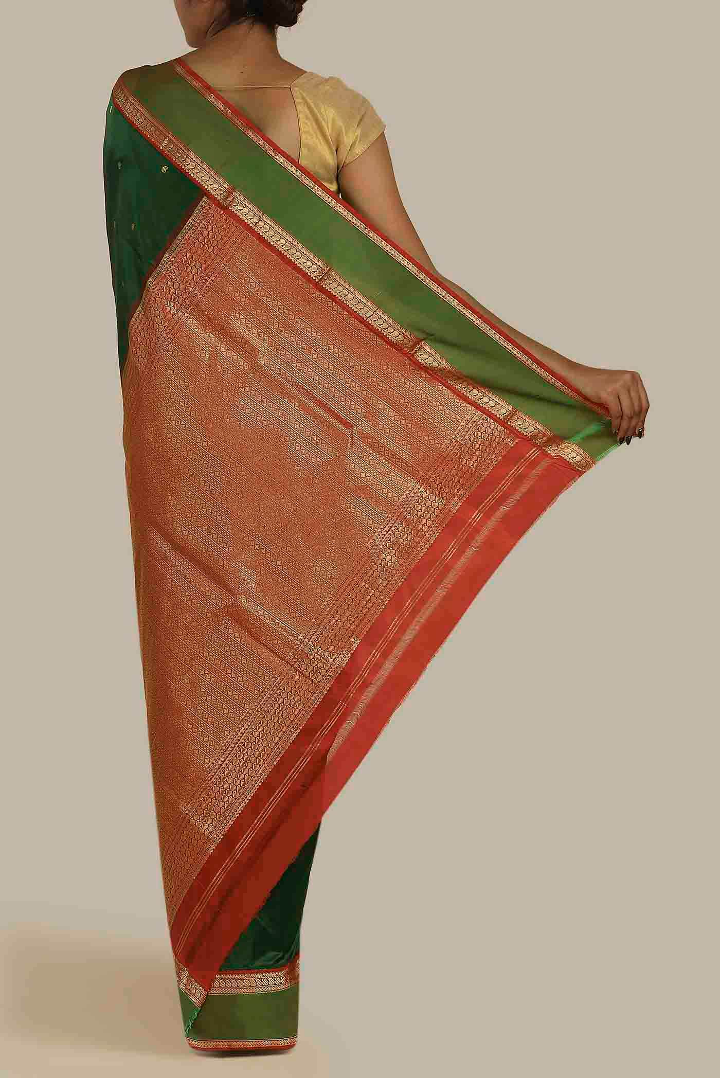 Green Blended Bangalore Silk Saree
