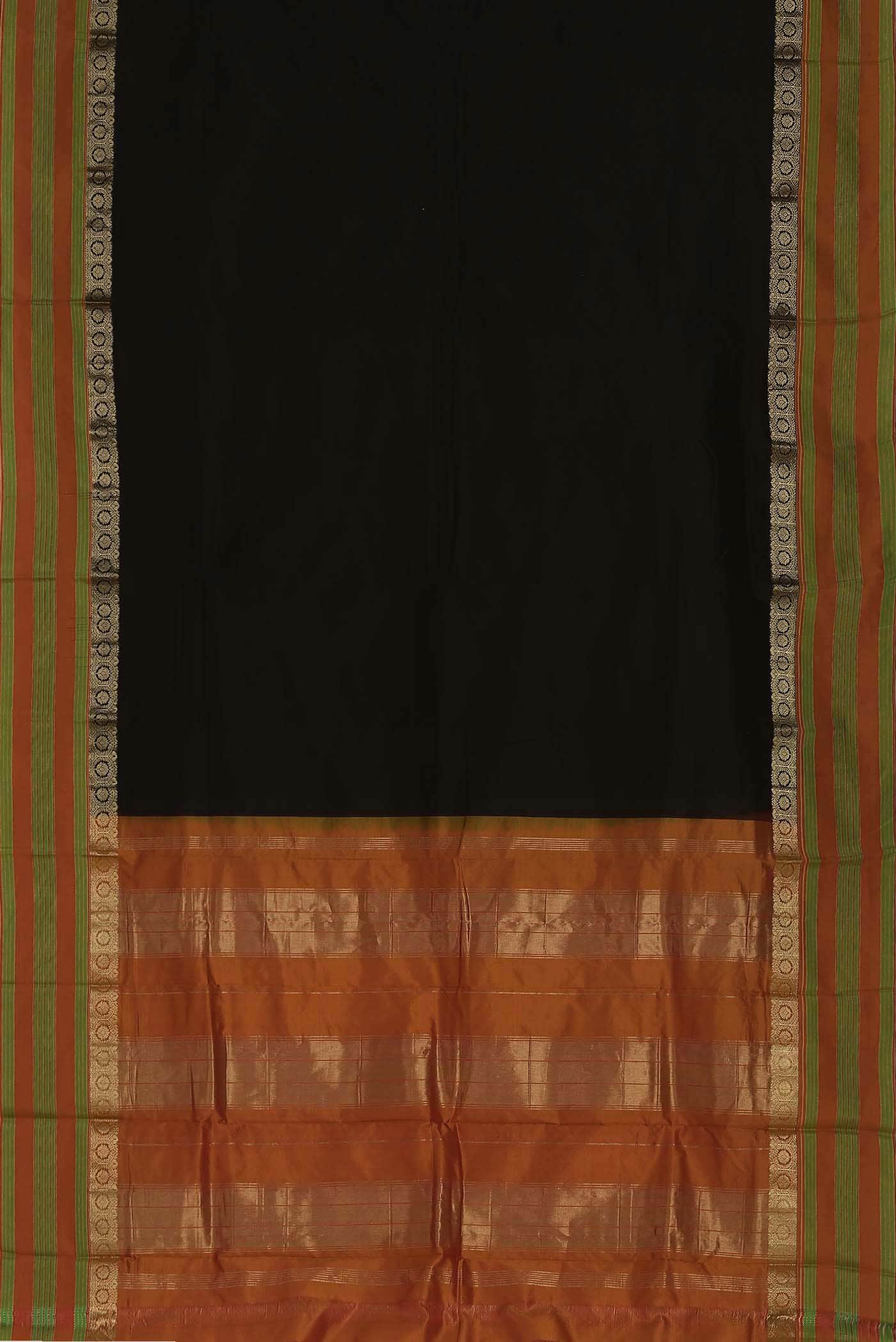 Black Bangalore Silk Saree