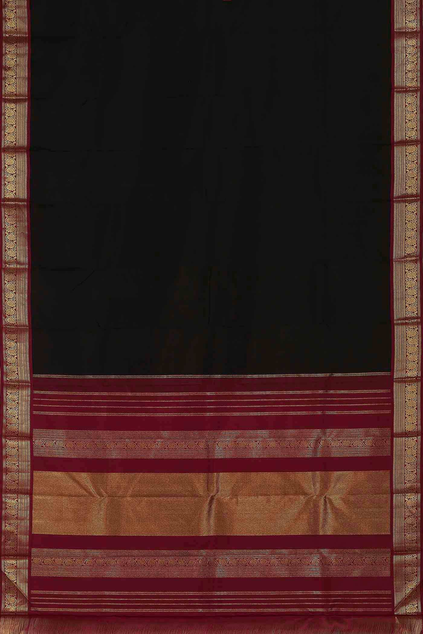 Black Kanchipuram Silk Saree