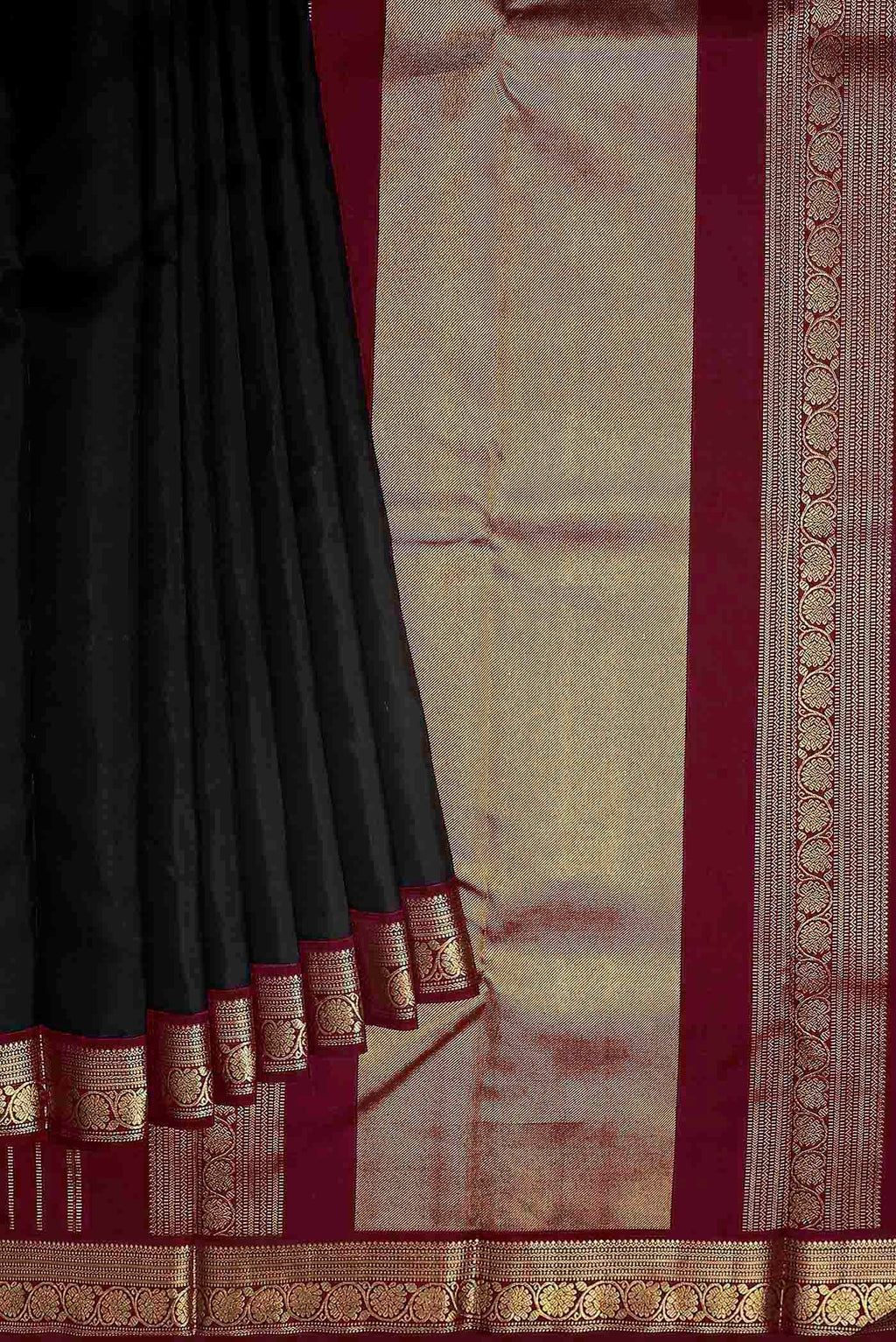 Black Kanchipuram Silk Saree