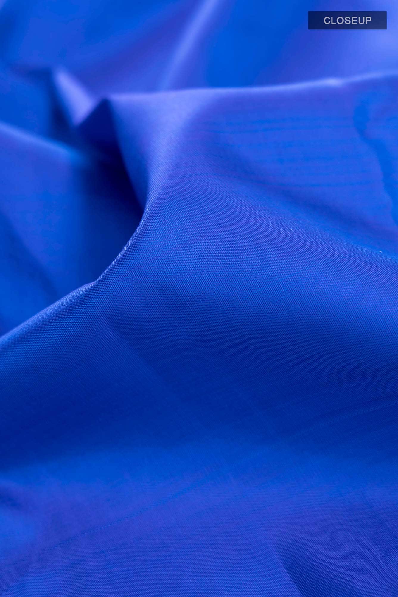 Pure Silk Pure Zari Blue Kanchipuram Saree
