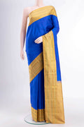 Pure Silk Pure Zari Blue Kanjivaram Saree