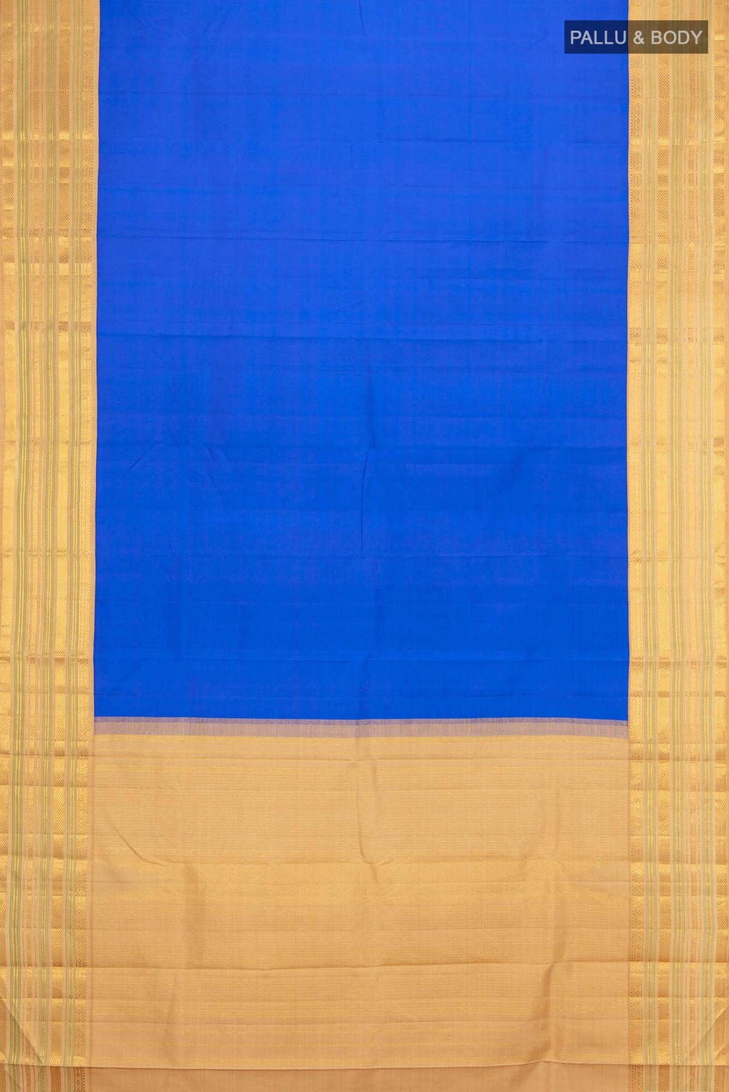 Pure Silk Pure Zari Blue Kanchipuram Saree