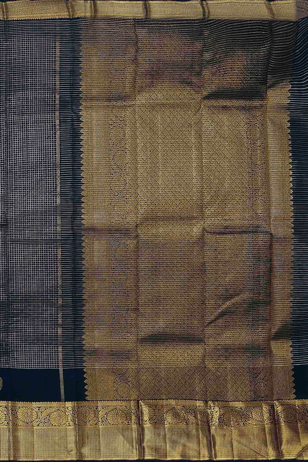 Navy Blue Kanchipuram Silk Saree