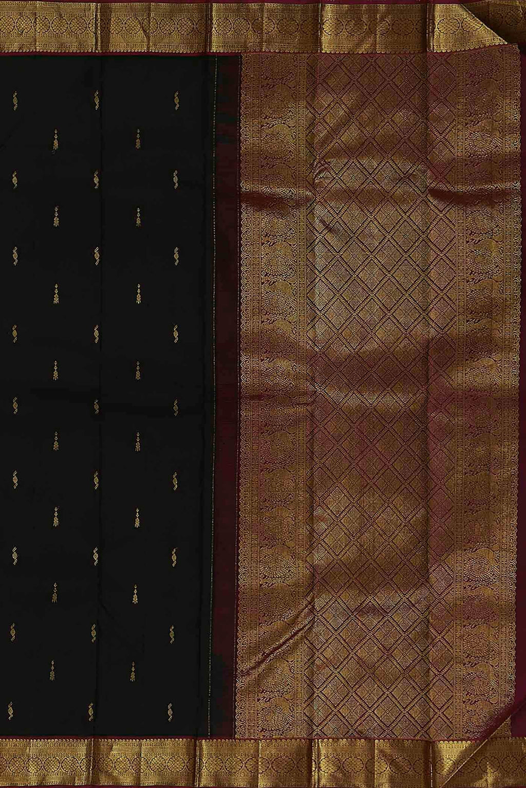 Black Kanchipuram Silk Saree