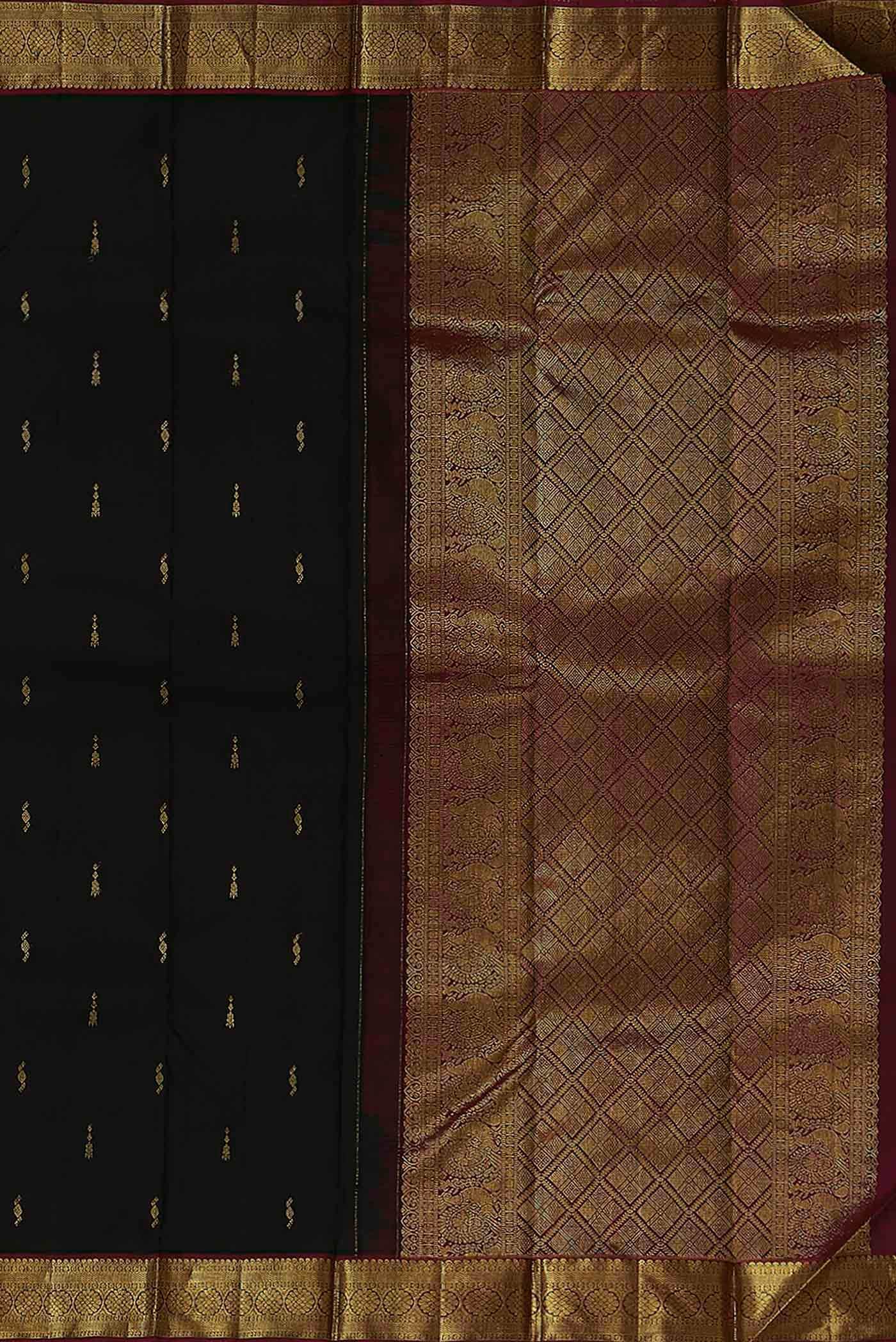 Black Kanchipuram Silk Saree
