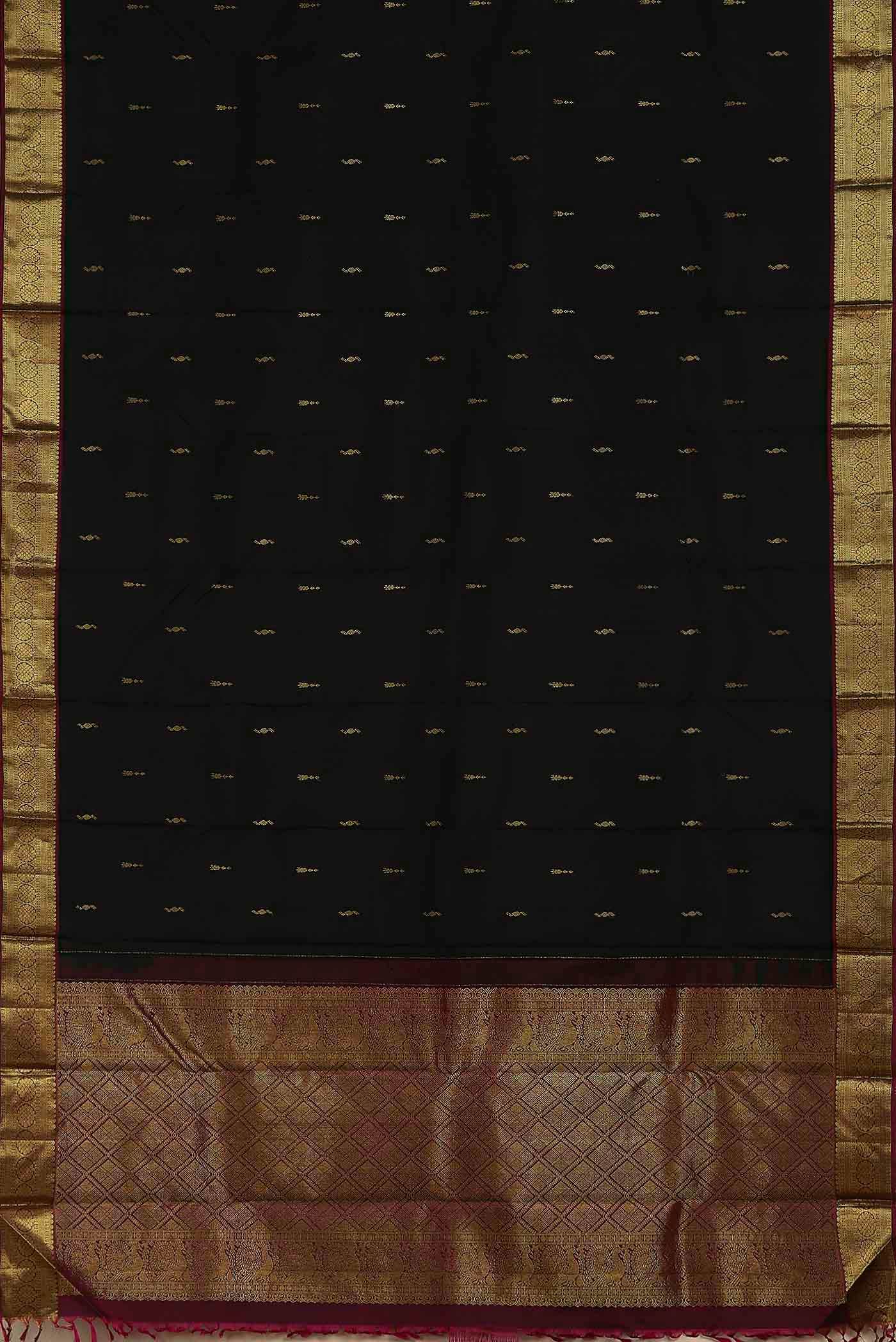 Black Kanchipuram Silk Saree