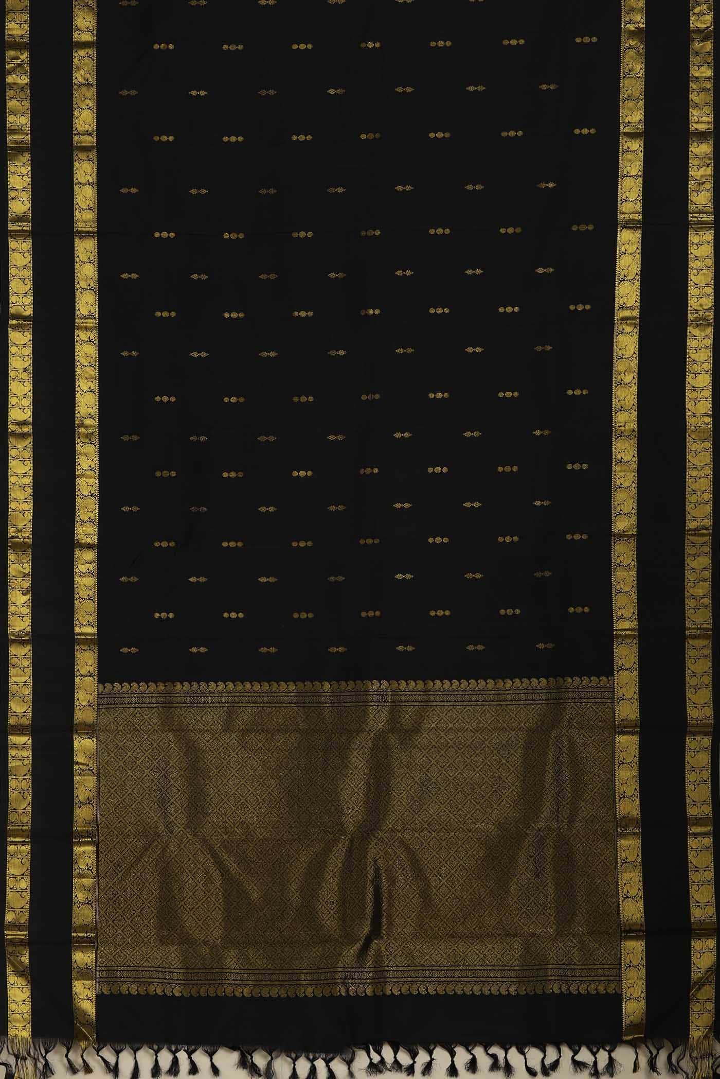 Black Kanchipuram Silk Saree