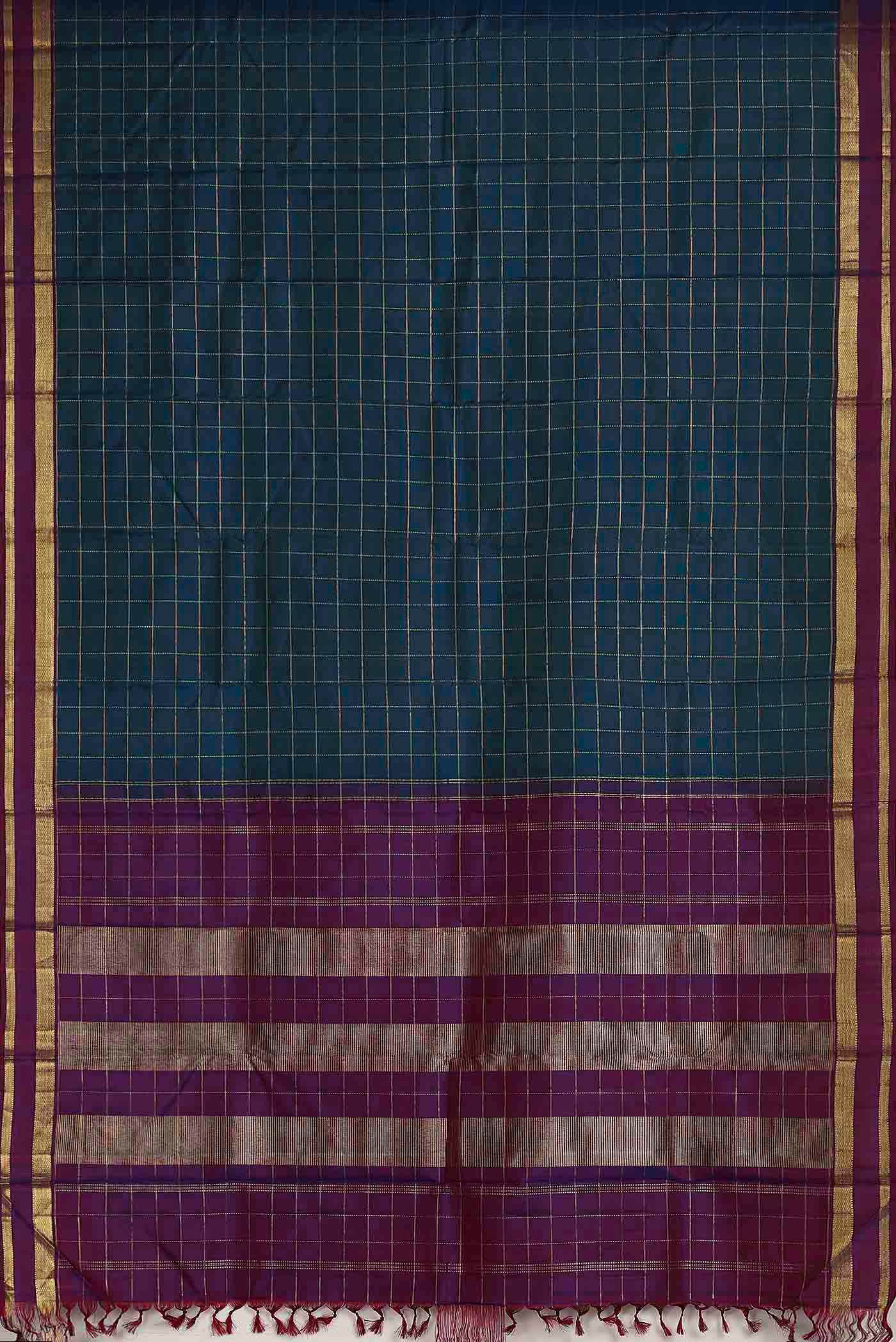 Blue Kanchipuram Silk Saree