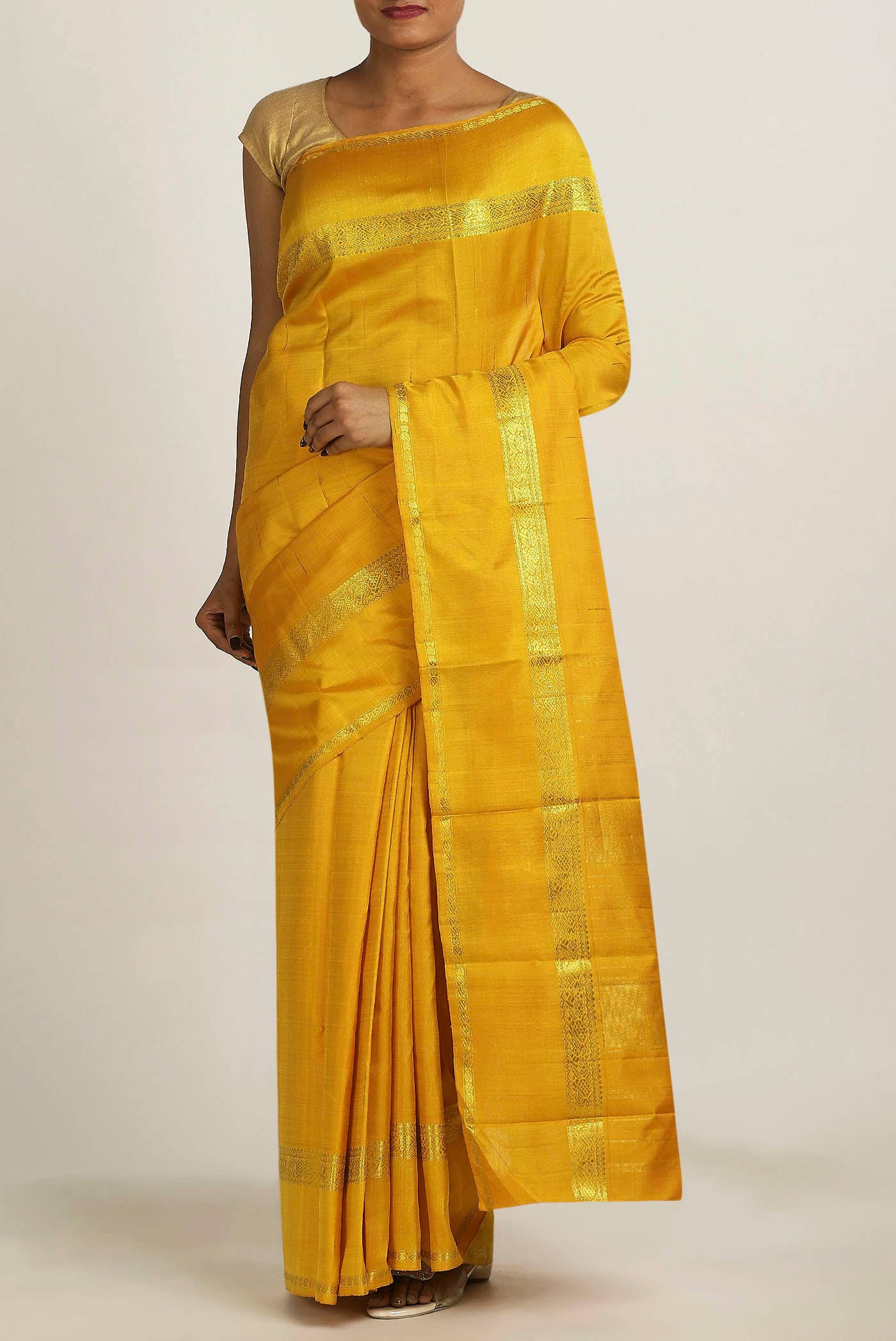 Black Kanchipuram Silk Saree