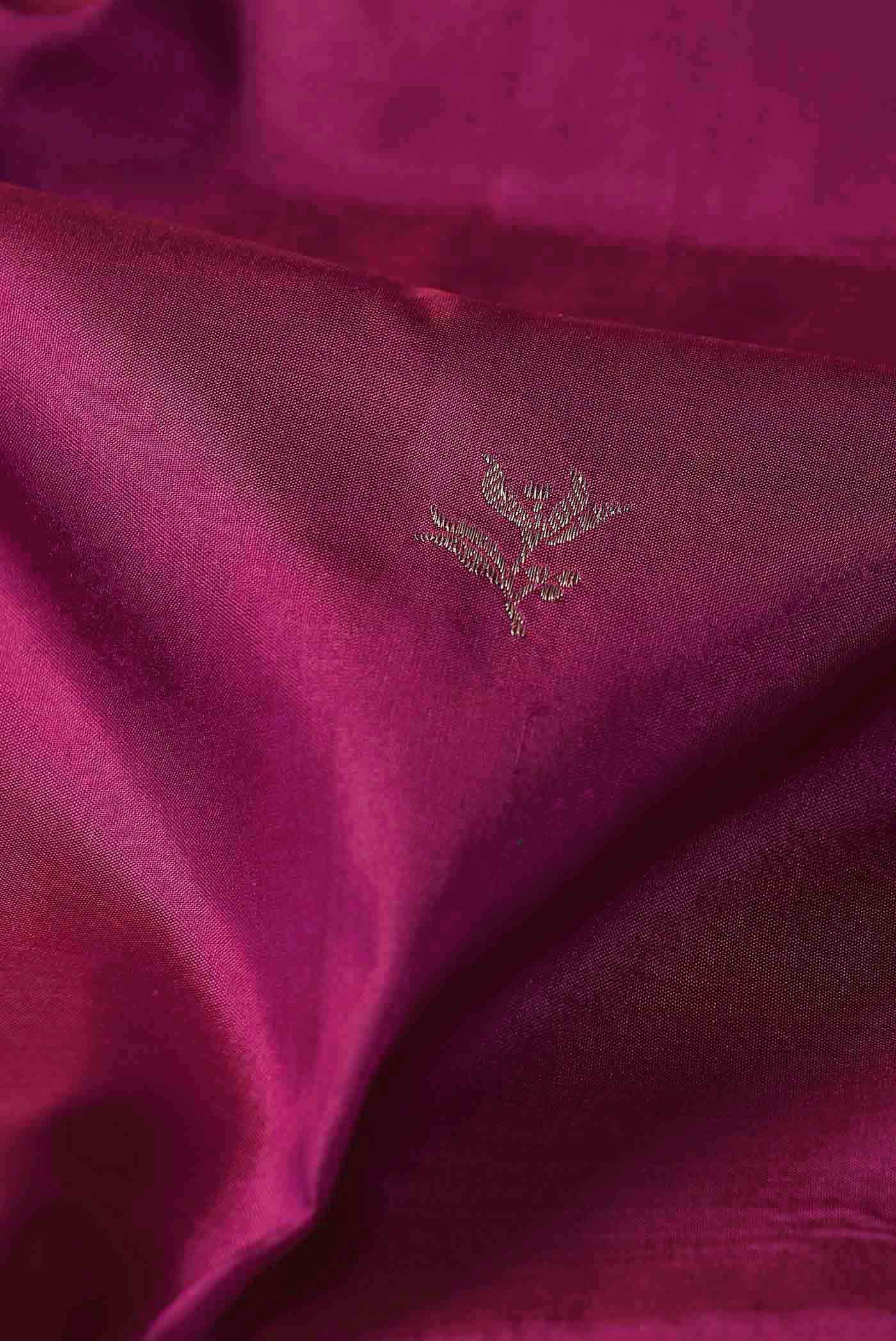 Dark Pink Banarasi Katan Silk Saree