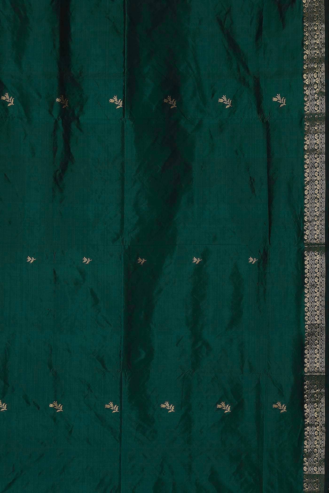 Green Banarasi Katan Silk Saree