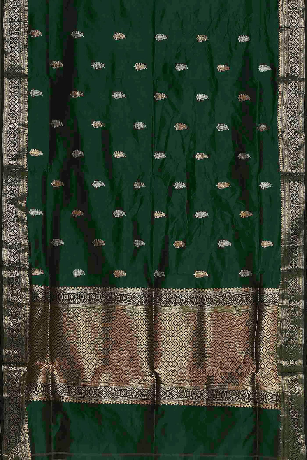 Green Banarasi Katan Silk Saree