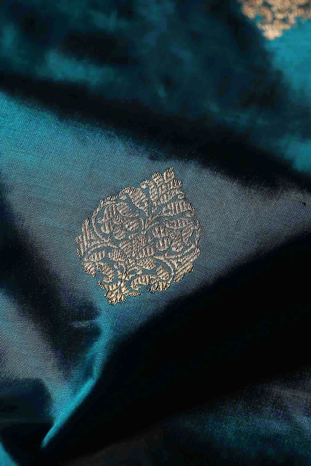 Blue Banarasi Katan Silk Saree
