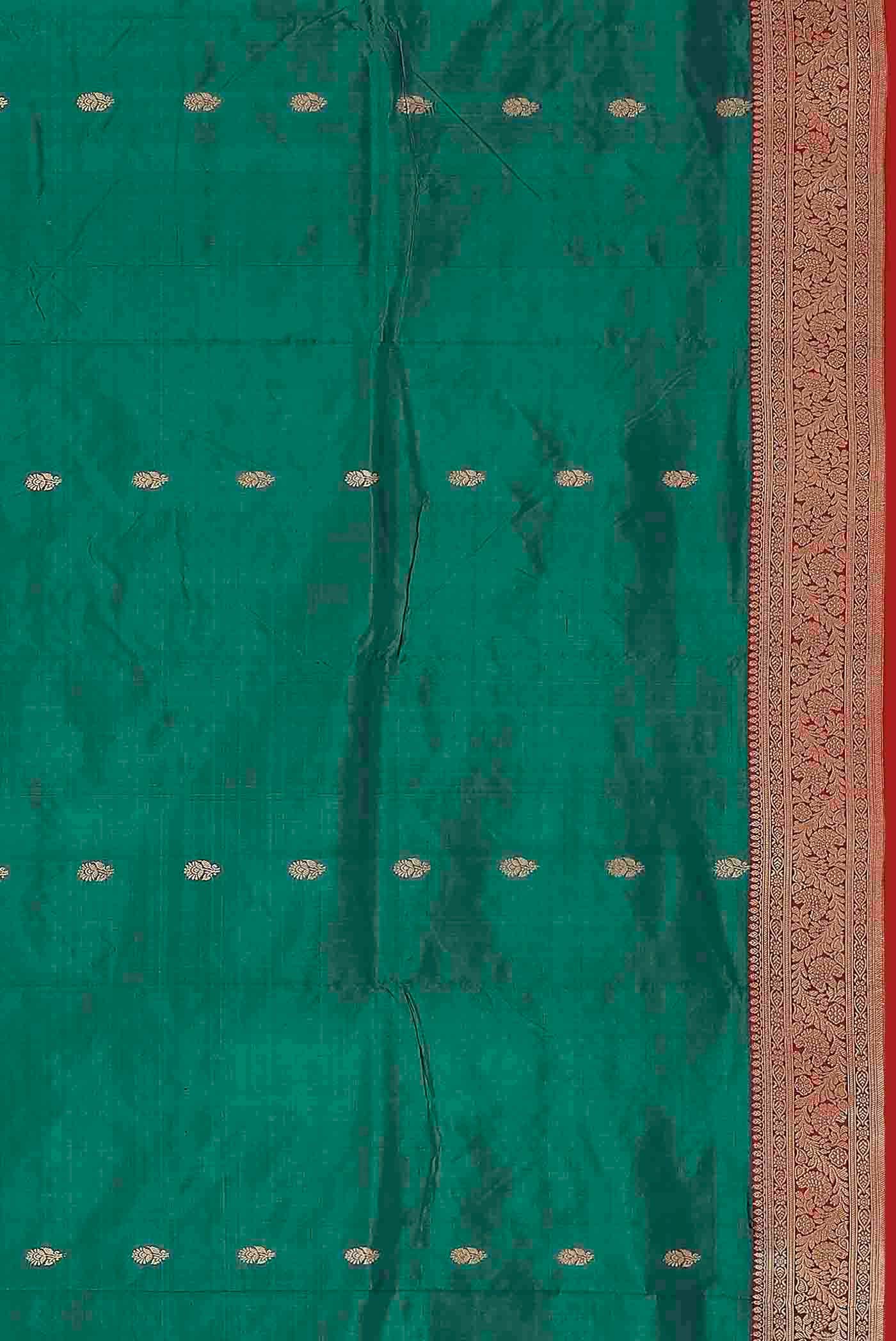 Green Banarasi Katan Silk Saree
