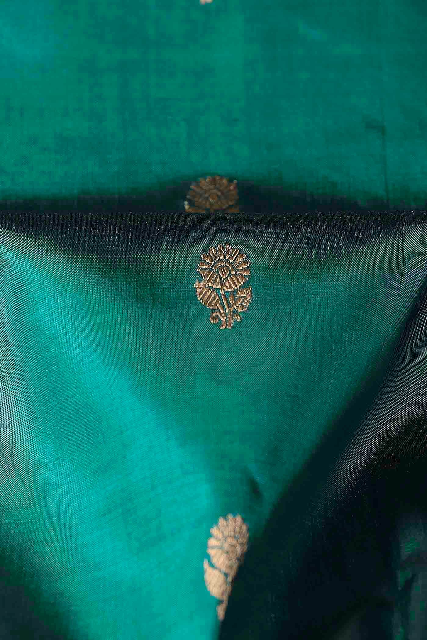Green Banarasi Katan Silk Saree