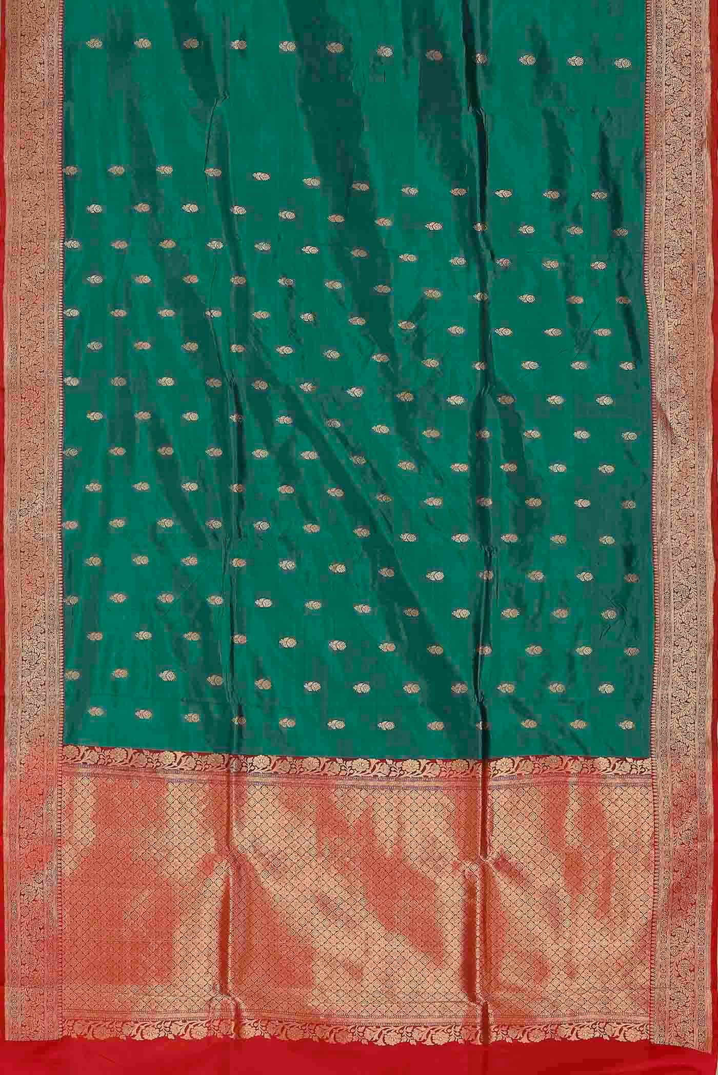 Green Banarasi Katan Silk Saree