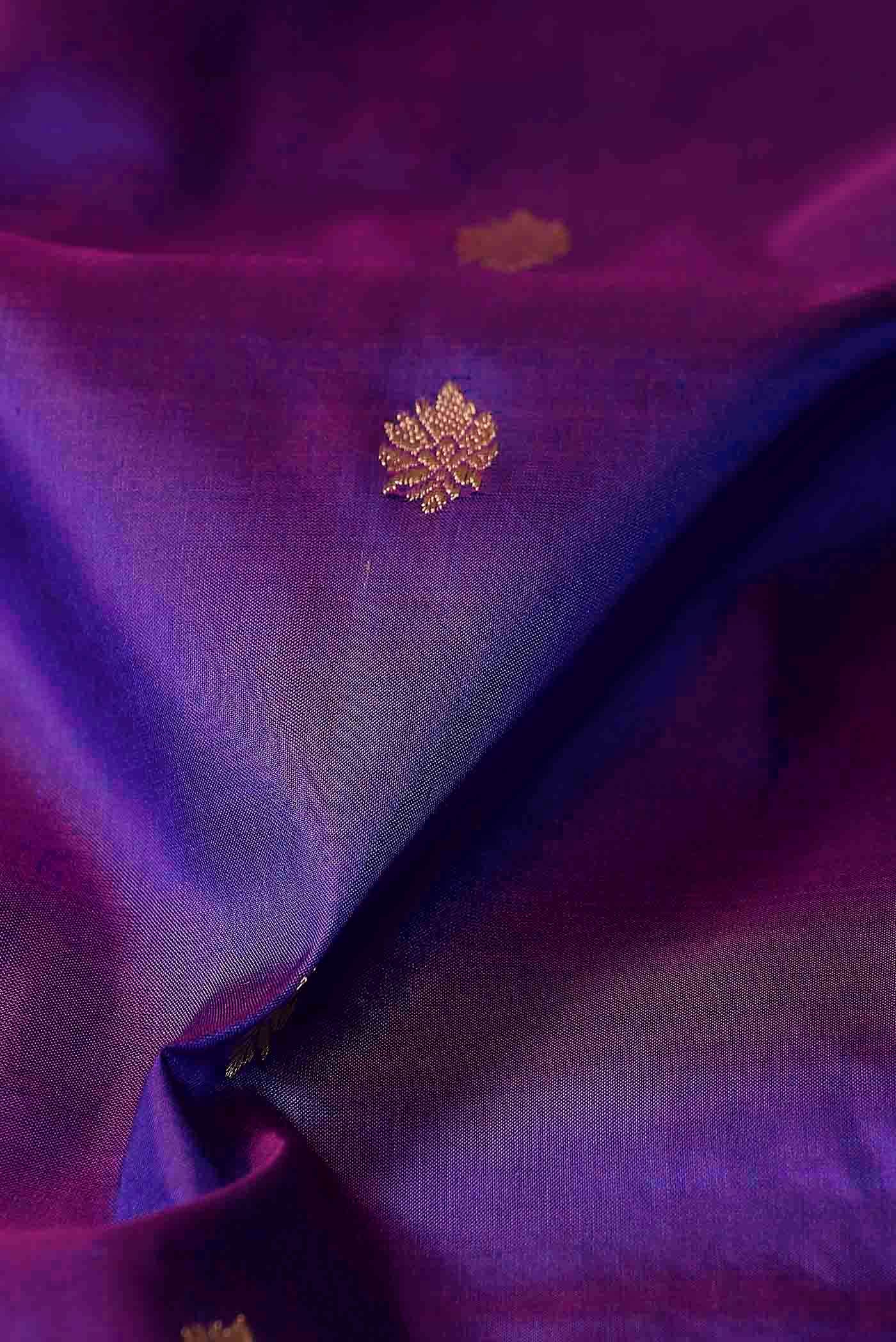 Blue Banarasi Katan Silk Saree