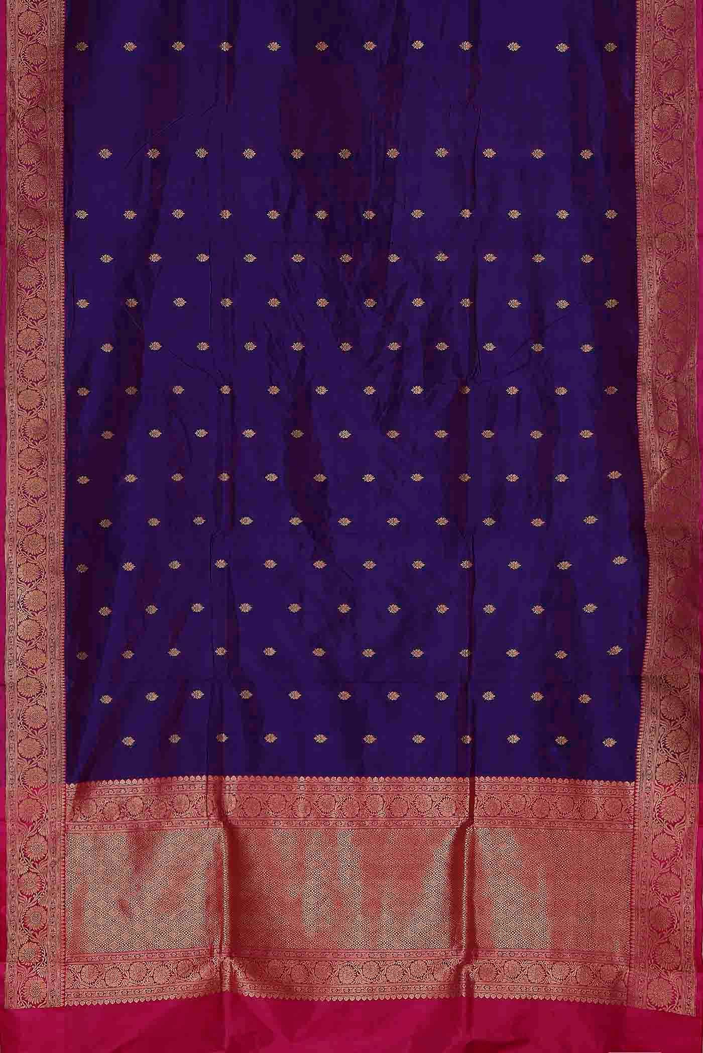 Blue Banarasi Katan Silk Saree